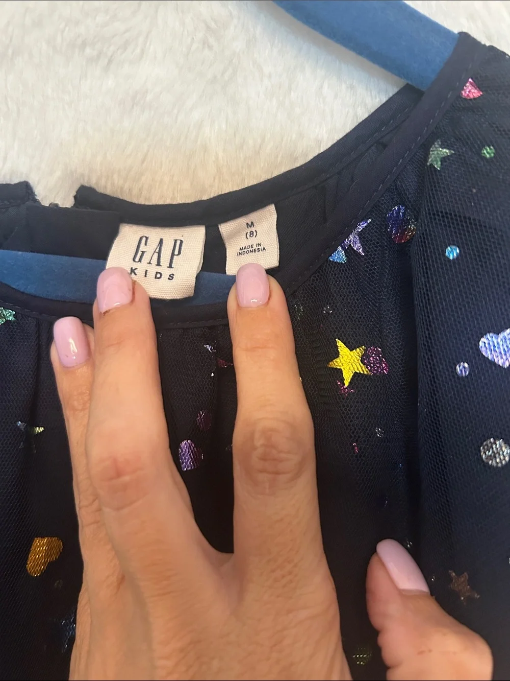 Gap Kids Girls' Navy Star & Heart Sparkle Dress